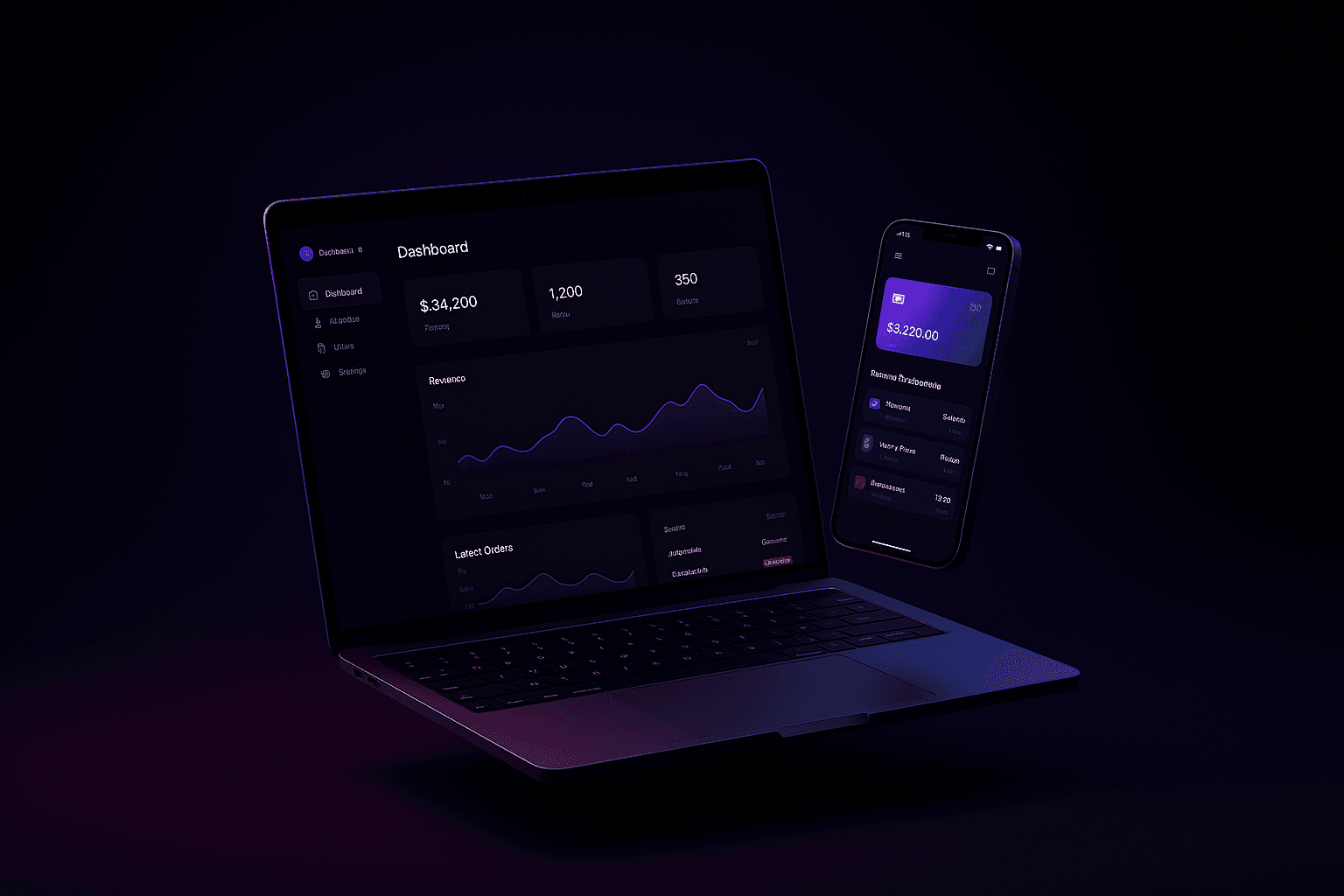 Screenshot of a dashboard application